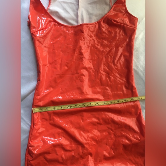 Womens beautiful orange dress great for spring summer - Picture 5 of 10